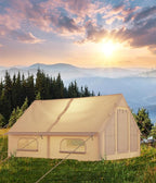 GAOMON Inflatable Camping Tent with Air Pump, 6-8 Person Large Blow Up Tent for Family or Group, Waterproof Oxford Fabric, Quick Setup Glamping Tent for Outdoor, All Seasons