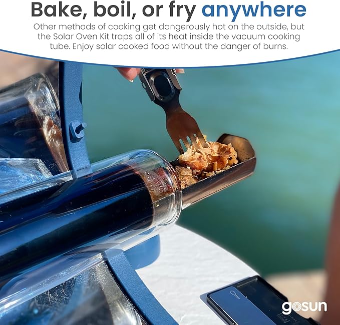 GOSUN Portable Solar Oven Kit for 1-2 Meals | Effortless Outdoor Cooking with Solar Oven Kit | Vacuum Insulated Oven | Cook meals in 20 min, Great For Camping, Travel, Beach etc