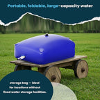 Large Capacity Water Storage Bladder Containers, Bladder Tank for Drought Resistance, Fire Prevention, Emergency Water, Agricultural Irrigation Outdoor (240L/63Gal, Blue)