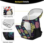 Tropical Pineapples Fruits Cooler Backpack Insulated Leak Proof Beach Cooler Bag Soft Lunch Picnic Hiking Camping Backpack Cooler