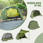 REDCAMP 1 Person Camping Cot Tent for Adults, Waterproof Elevated Tent with Cot for Trip, Picnic, Army Green 75"x28"x48"