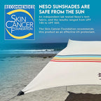 Neso Gigante Portable Beach Tent Sun Shelter - Lightweight Beach Shade Canopy - Easy Setup for Family Outings - Patented Reinforced Corners - UPF 50+ Sun Protection - 8ft Tall, 11 x 11ft - Rainbow