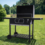 Royal Gourmet CD2030AN 30-Inch Charcoal Grill, Deluxe BBQ Smoker Picnic Camping Patio Backyard Cooking, Black, Large