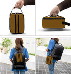 BEIMILY Lunch Box for Men Women Adults,Mini Insulated Lunch Bag for Office Work Picnic,Reusable Portable Lunchbox,Soft Cooler Tote Bag,6 can cooler bag,Mini,Brown