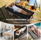 Suteck 32In XXL Folding Camping Cot, 900LBS Heavy Duty Sleeping Cot with Pillow Mattress, 1200D Double-Layer Oxford Portable Cot for Adults with Carry Bag for Home Office Nap Beach Travel