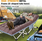 XXL Camping Cots Extra Width Sleeping Bed with Comfortable Mat 2 Pack Oversize Camping Cots for Adults Cots with Carry Bag for Adults Portable Folding Cot