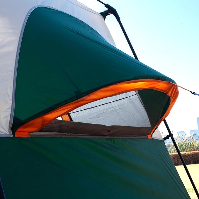 KTT Extra Large Tent 10-12-14 Person(Style-B),Family Cabin Tents,2 Rooms,3 Doors and 3 Windows with Mesh,Straight Wall,Waterproof,Double Layer,Big Tent for Outdoor,Picnic,Camping,Family Gathering