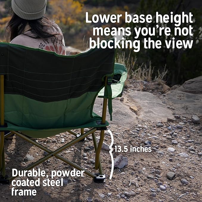 Kelty Lowdown Couch - 3 Person Capacity Camping Chair, Extra Large and Sturdy Bench for Campsites, Soccer Games, and Backyard Parties