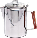 Camping-Fire Coffee Percolator Stovetop Pot- Stainless Steel Stove top Coffee Pot, Unleash Flavor in the Great Outdoors (9 Cups)