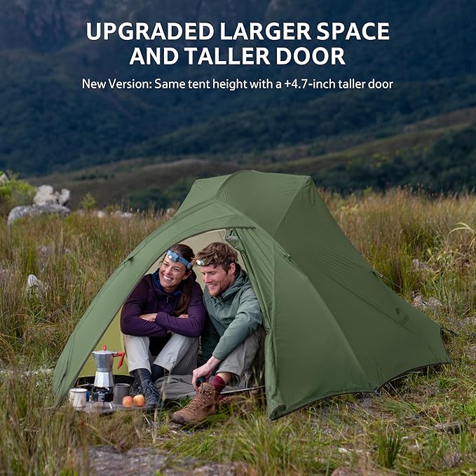 Naturehike Cloud Up 3 Person Backpacking Tent with Footprint - 3 Season Free Standing Lightweight 3 Person Camping Tent | with Footprint, Free Standing, Dome, Camping, Hiking, Waterproof