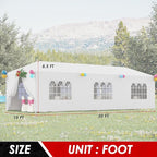 FDW Party Tent 10x30 Outdoor Gazebo Canopy with 8 Removable Sidewalls, Waterproof Wedding, Patio, – UV Protection for Events & Gatherings