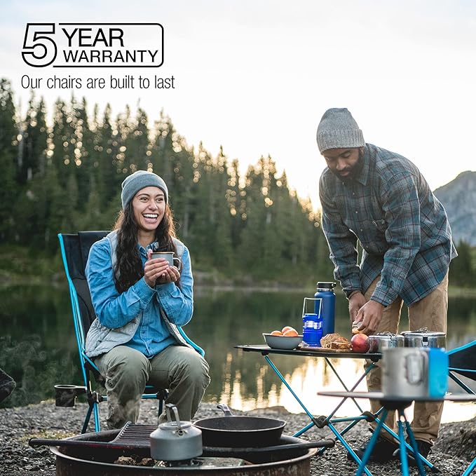 Helinox Chair Two Ultralight, High-Back, Collapsible Camping Chair, Black Tie Dye, with Pockets