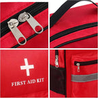 Pet First Aid Backpack Empty with Portable Bag for Pet First Aid Kits, Home Outdoor Travel Camping Emergency Supplies Storage (Red,White)