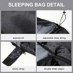Tudomro Camping Sleeping Bag for Adults Lightweight Packable Waterproof Camping Gear Equipment to Keep Warm for Outdoor Backpacking Hiking Travel