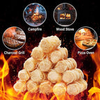 HGD Fire Starter(32pcs), Natural Charcoal Starters, Firestarters for Indoor Fireplace, BBQ, Campfire, Wood Stove, Chimney, Fire Pit, Grill, Smoker, Indoor Outdoor Use, Weather-Resistant