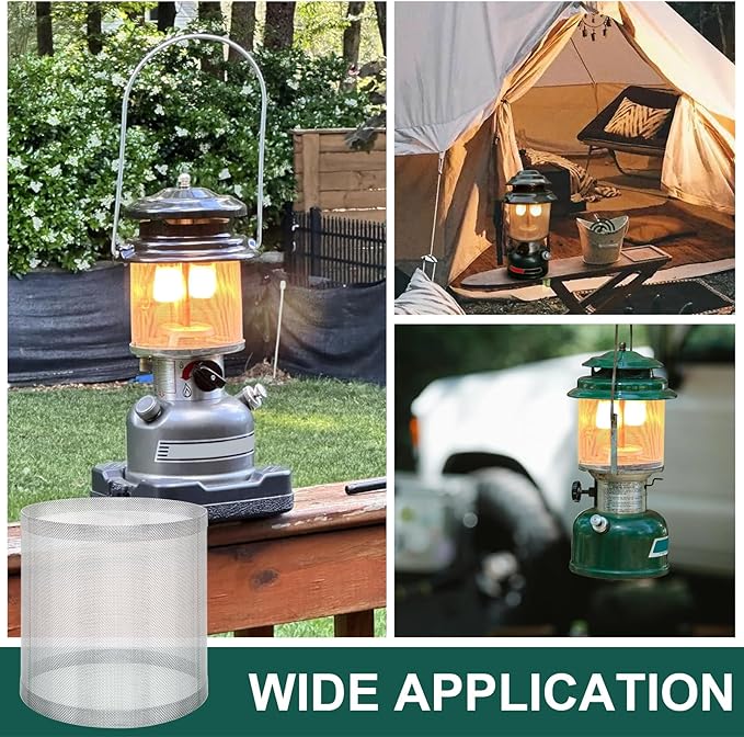 Magluv Lantern Globe for Coleman 288 Lantern Globe, Lantern Glass Replacement Mesh for Stansport Wire Mesh Lantern Globe 170, Coleman Lantern Globe Parts, Camping Lantern Accessories