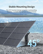 400W Portable Solar Panel with Adjustable Kickstand, Foldable & Durable, 23.5% High Efficiency, Waterproof IP68 for Power Station Off Grid Outdoor Adventures Camping RV Road Trip (400W Solar Panel)