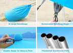 Gorich Beach Tent Sun Shelter with 8 Sandbags, UPF50+ Protection & Windproof Pop Up Beach Canopy Tent Sun Shade for Family, Travel & Camping, Easy Setup Canopy Umbrella