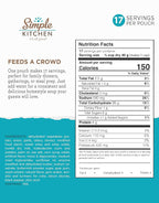 Simple Kitchen New England Clam Chowder Soup Mix - 17 Servings for Meal Prep, Vegetarian, Gluten Free & Freeze Dried Canned Food for Camping Meals, Backpacking & Hiking, Survival Kit, Pack of 4