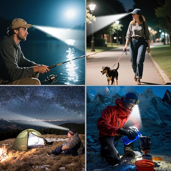 Clip on Hat Light,Magnetic,Artist Limited Edition,USB C Cap Lights Clip on 220 Lumens with Red Light for Everyday Carry, Camping, Hiking Night Working, Running, Fishing(Green)
