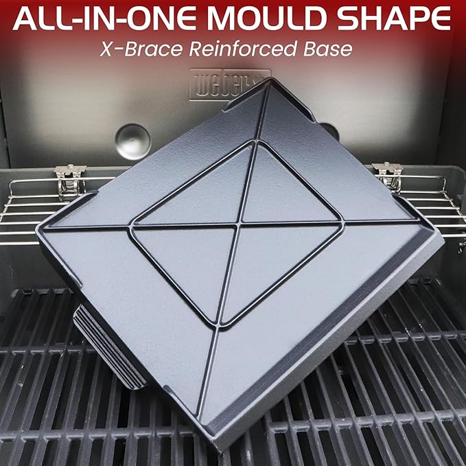 Cast Iron Griddle Gas Grill Pan Insert for Weber Charbroil Nexgrill Replacement Parts Universal Stove Top Flat Charcoal Cooking Plate Outdoor Camp Tailgating Teppanyaki Accessory 17" x 13"