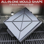 Cast Iron Griddle Gas Grill Pan Insert for Weber Charbroil Nexgrill Replacement Parts Universal Stove Top Flat Charcoal Cooking Plate Outdoor Camp Tailgating Teppanyaki Accessory 17" x 13"