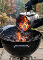 The Bincho Grill Stainless Steel Charcoal Chimney Starter – Perfect for Binchotan Charcoal & All Lump Charcoals, Built for Extreme Heat, Rust Resistant, Heat Shield Handle