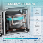 EUHOMY 12 Volt Refrigerator, 59QT(55L) Electric Cooler, 12V Fridge APP Control, 12V Cooler -4℉~68℉, Portable Freezer 12/24V DC 100-240V AC for Camping, Travel, Truck, Home