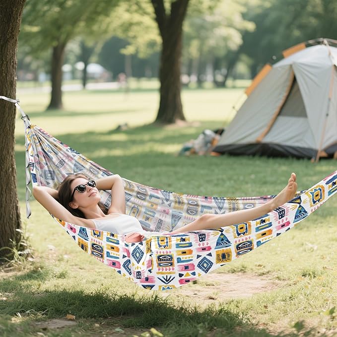 Bohemian Colorful Hammocks for Camping Rope Hammock for Outside Camping Essentials