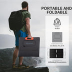 100W Solar Panel, High Efficiency Portable Solar Charger with Kickstand, MC4 Output,3-in-1 DC Connector, IP65 Waterproof for Portable Power Stations,Outdoor Camping, RV, Van, Emergency