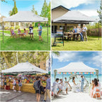 Cobizi Heavy Duty 10x15 Pop Up Canopy Tent Without sidewall, Easy Up Canopy Outdoor Tents for Party Backyard Wedding, Instant Commercial Gazebo with Roller Bag, Upgraded Legs, White