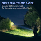 ERAY Rechargeable Spotlight, Super Bright High Lumen Handheld Long Lasting Large Flashlight Searchlight, IPX4 Waterproof Led Spot Light with USB Outport for Hunting Boating Camping Emergency