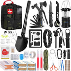 Survival First Aid Kit, 170 PCS Survival Kits,Trauma Kit with Essential Survival Gear Emergency Medical Supplies for Hiking Camping Backpacking Outdoor Adventure, Gifts for Christmas Him Dad Men