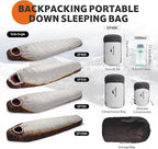 Naturehike 0 Degree RDS Down Mummy Sleeping Bag for Adults, 650 Fill Power, Cold Weather Backpacking Sleeping Bag for Camping, Hiking, -1℉ 18℉ 30℉, YKK Zipper
