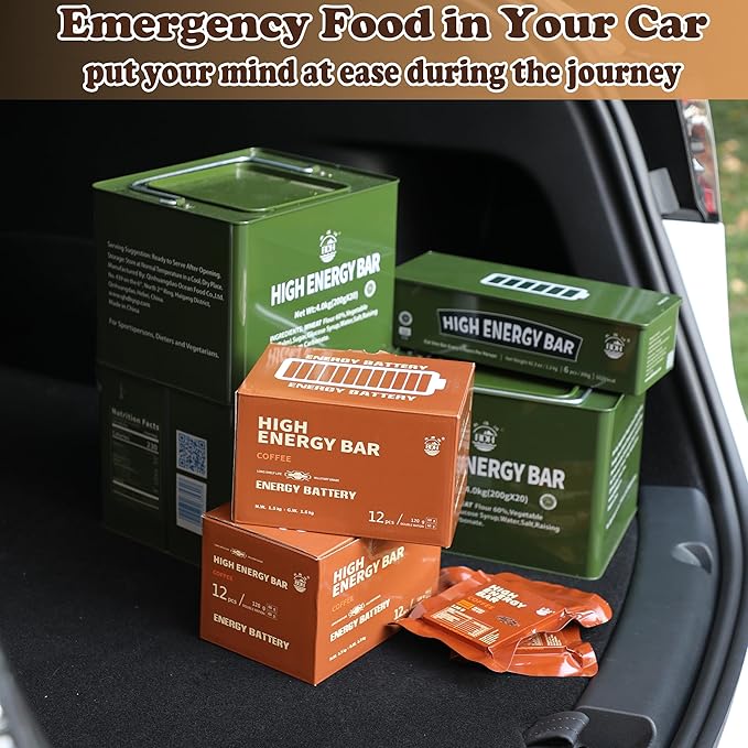 Emergency Food Ration Bars, 3 Boxes Survival Tabs Supply for Outdoor Camping Snowstorm Earthquake Disaster Preparedness Kit
