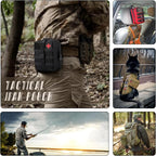 Molle medical pouches empty ifak tactical first aid bag emt med admin pouches edc rip away med kit bag (Orange)