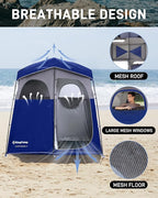 KingCamp Shower Tent, Portable Privacy Tent Outdoor Camping 1/2 Room Toilet Tents with Shower Bag & Dressing Room for Beach, Camping & Hiking