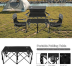CAMPHILL Camping Chair Set of 3, Outdoor Folding Camping Chairs for Heavy People with Cup Holder & Carry Bag,Collapsible Chair Include One Sofa Chair and Two Single Chair,Support up to 500lbs