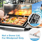 GREEN PARTY 2 Burner Griddle Grill Combo, 2 in 1 Propane Gas BBQ Grill w/Cast Iron Plate, 20,000 BTU Output Small Flat Top Propane Barbecue Grill for Camping, Patio, Backyard, Balcony