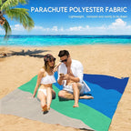 BYDOLL Beach Blanket 78''X81'' Waterproof Sandproof Suits1-4 Adults Oversized Lightweight Large Blanket Picnic Mat for Beach Sand Free Travel Camping Hiking Picnic