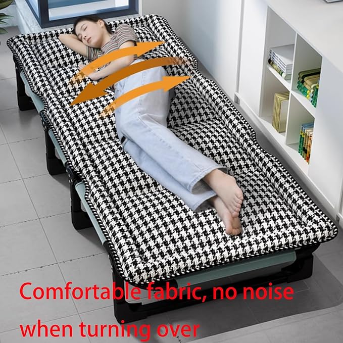 Folding Camping Cot with Mattresses 4-Level Adjustment of Backrest Portable Foldable Bed Provide A Comfortable Rest for Camping, Home, Office, No Installation Required(Gray,190 * 68 * 30cm)