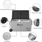 Alpicool T36 Dual Temperature Control 12 Volt Refrigerator 38 Quart Portable Car Fridge Freezer (-4°F~68°F) for Truck, RV, Boat, Camping and Travel