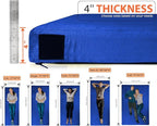 Extra Thick GAIALOOP 4 INCH Memory Foam Camping Mattress, Roll Up Floor Sleeping Mat Camp Cot Mattress Pad Travel Camping Couch Bed for Guest Adults Side Sleepers