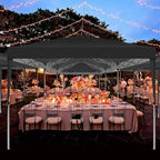 COBIZI 10x30 Canopy Party Tent with 8 Walls 10x30 Pop Up Canopy for Parties Waterproof UPF 50+ Outdoor Commercial Event Tent for Party Backyard Gazebo Canopy with Sidewalls & Sandbags(Black,10x30ft