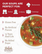 Simple Kitchen Chicken Gumbo Soup Mix - 17 Servings for Family Meal Prep, Gluten Free, Dehydrated & Freeze Dried Survival Food for Camping Meals, Backpacking & Hiking, Survival Kit, Pack of 4