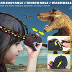 Dysaim Kids Headlamp,Dinosaur Headlamp for Kids LED Head Lamp Camping Gear Flashlight,Hiking Accessories Headlight,Ideal Gift Toys Suitable for Reading Birthday Halloween Xmas Party