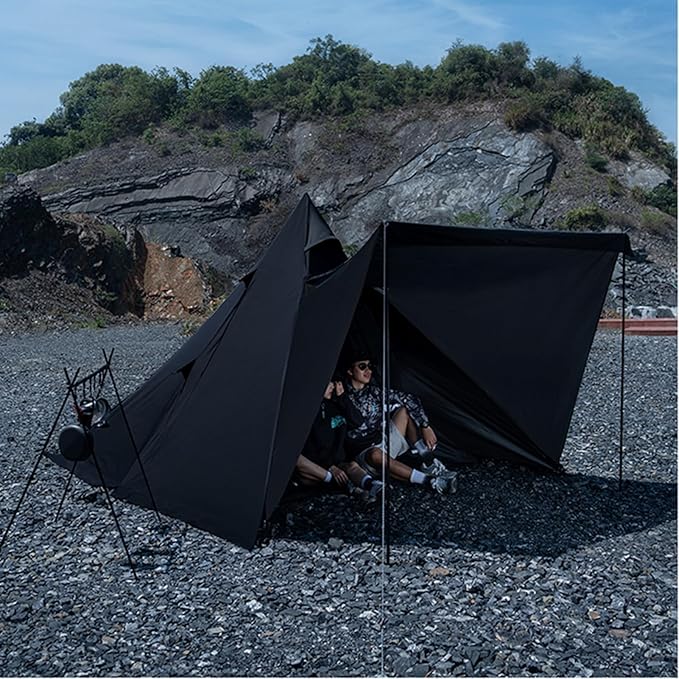 Tent for 3-4 Person, Oudoor Camping Hot Tent Indian Tent Waterproof Shelter Yurt Tents for Outdoor Family Hiking
