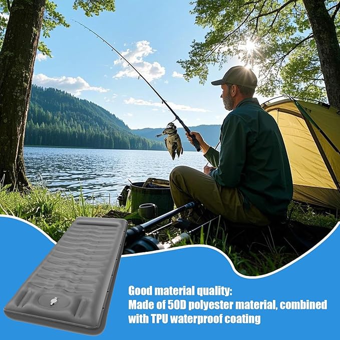 Camping Mattress,Built-in Foot Pump Waterproof Outdoor Gear | Backpacking Sleeping Pad,for Backpacking Tent Hiking Traveling Beach
