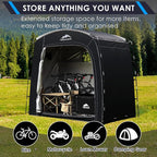 Bike Storage Tent, 90*33.5*75 In,Outdoor Portable Storage Tent,Made of 210D Oxford Cloth PU4000mm Waterproof Fabric, Storage Shed for 2-4 bike,Motorcycles,Garden Tools,Lawn Mower,Various Tools