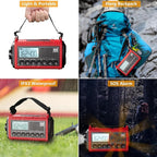 Raynic Emergency Radio, 5000mAh/18500mWh Weather Radio, Solar Hand Crank Emergency Radio with AM/FM/SW/NOAA, Cell Phone Charger, Headphone Jack, Flashlight, Type-C Charging and SOS Siren for Hurricane